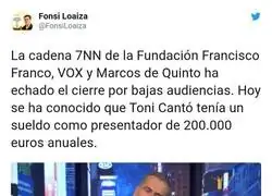 El sueldazo de estrella de Toni Cant&oacute;