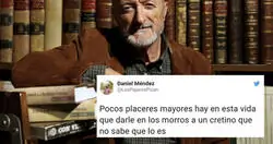 Gran momento en nel que Arturo P&eacute;rez-Reverte se vio sorprendido por escribir con una falta