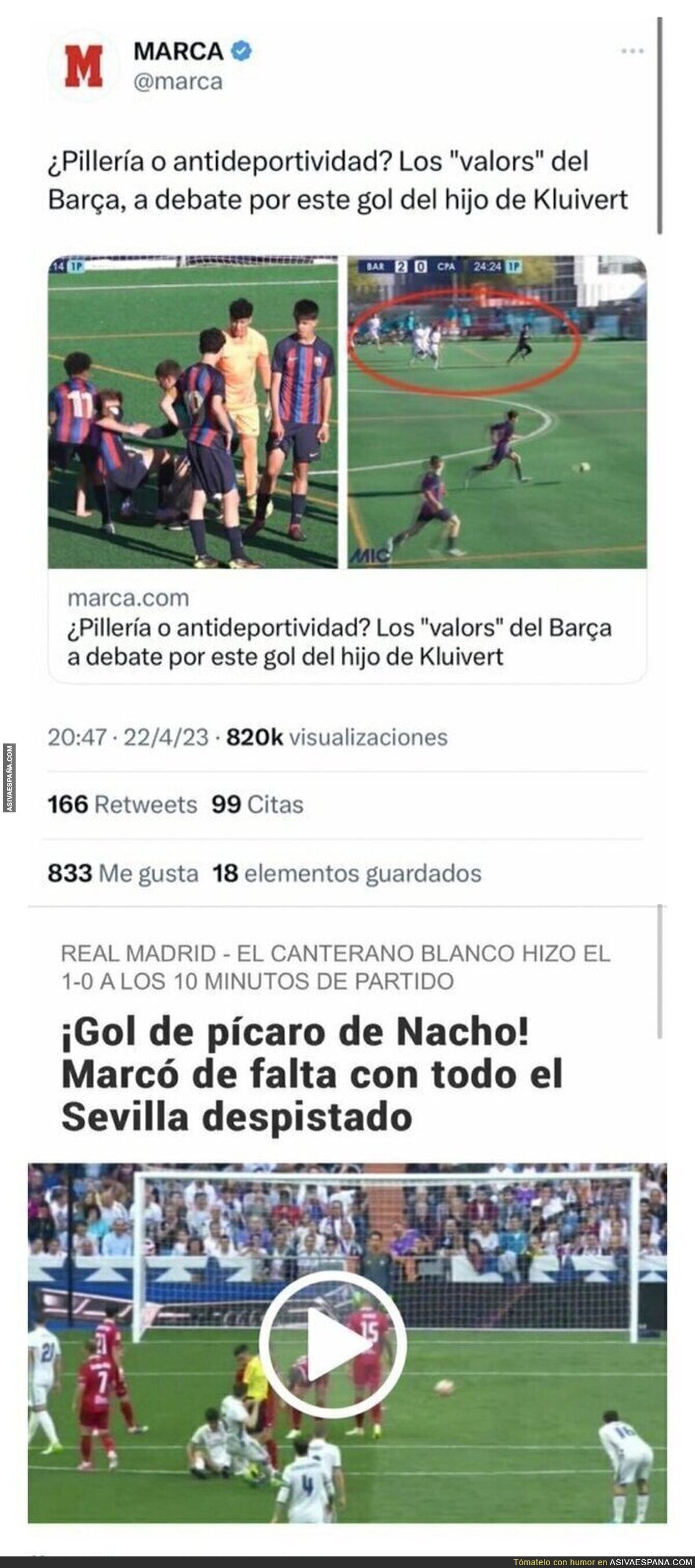 El doble rasero del diario MARCA
