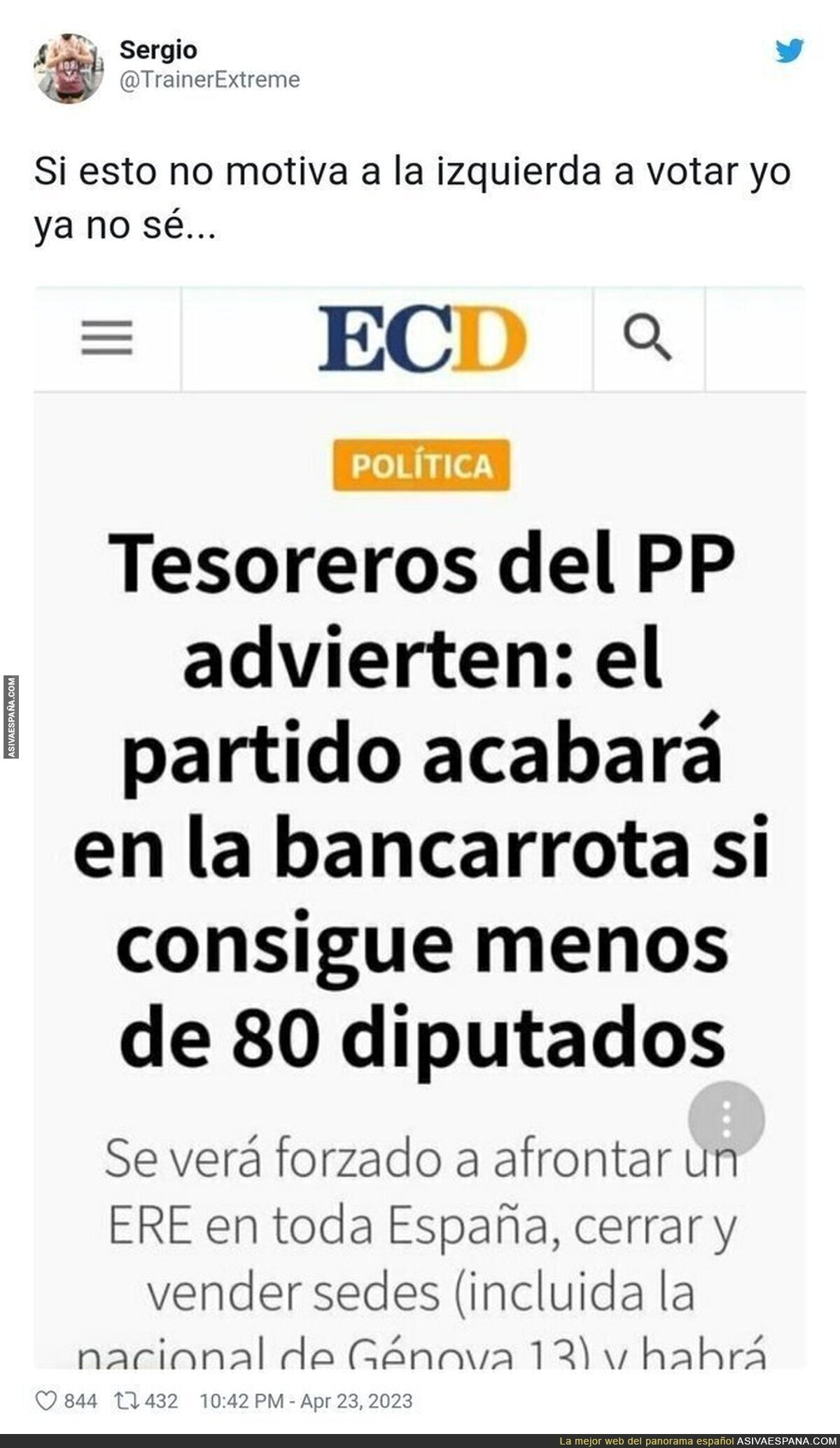 El titular que conseguirá movilizar a la izquierda