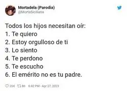 Para dejar a un hijo tranquilo