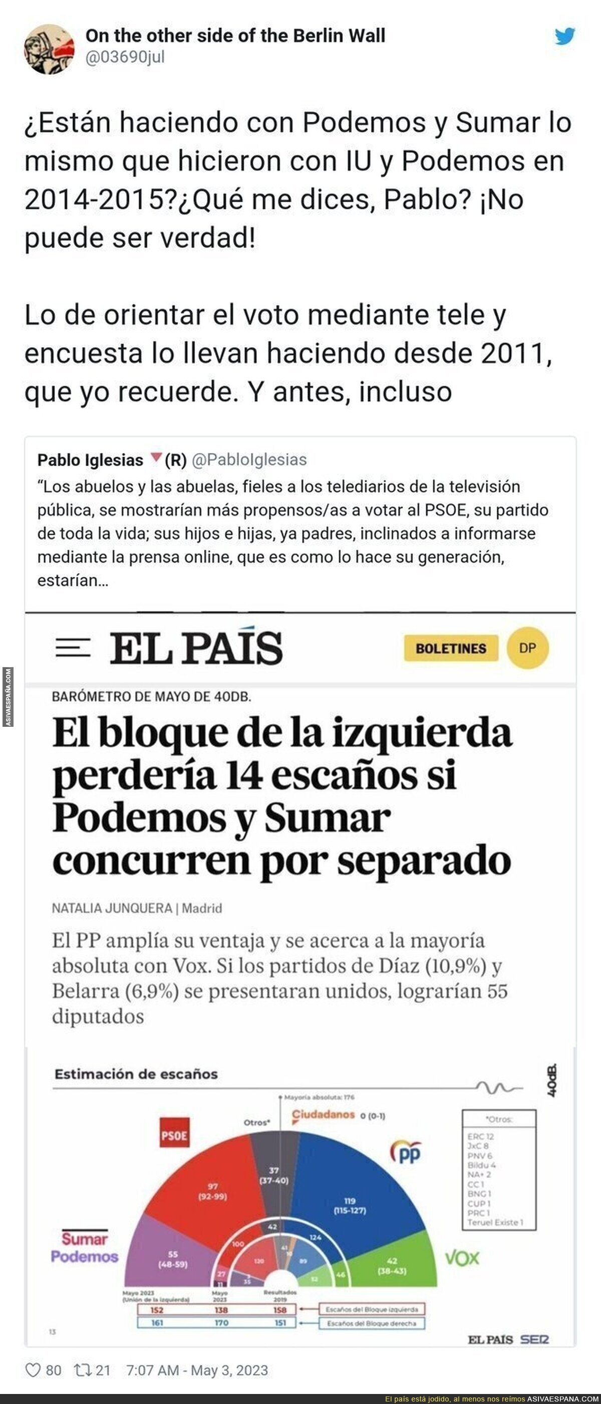 Para eso son las teles y los medios. Para orientar el voto en particular y la ideología en general