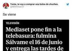 Pone fin a la telebasura, dice. Claaaaro, porque Ana Rosa es periodismo de calidad, digno de un Pulitzer