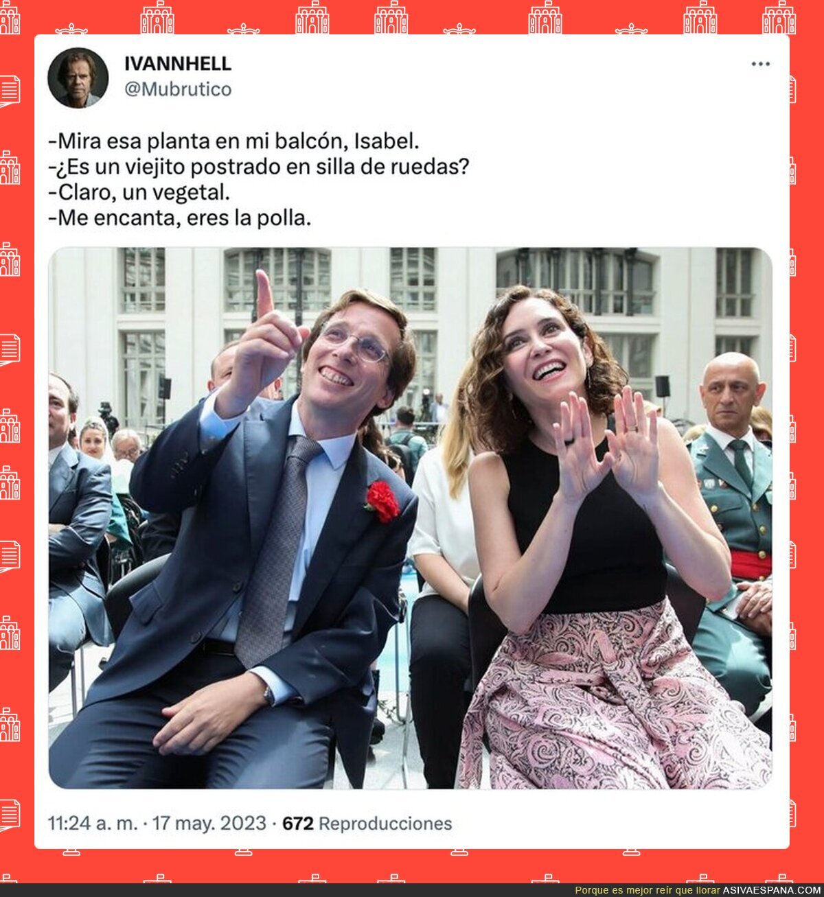 Las plantas en el balcón es lo que quiere Ayuso, por @Mubrutico