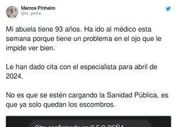 Los problemas de la Sanidad con una se&ntilde;ora mayor de 93 a&ntilde;os