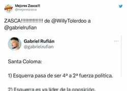 Fatal el resultado de Rufian
