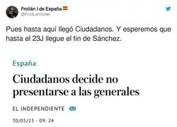 Ciudadanos toca a su fin