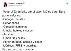 No es complicado ir a votar el 23 de julio