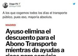 Imag&iacute;nate al votante de Ayuso que se tira 2 o 3 horas en el transporte p&uacute;blico