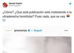 Pronovias hace enfadar a la ultraderecha en Instagram