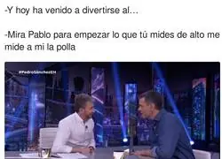 Pedro S&aacute;nchez le ha cogido la medida a Pablo Motos