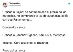 Si es que hasta elogiando a Feijoo nadan en el vac&iacute;o