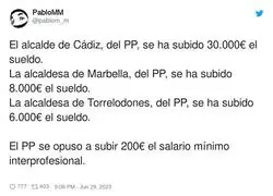 As&iacute; funciona el PP con los sueldos
