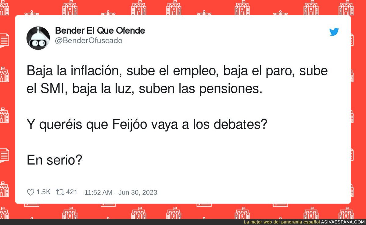 Feijóo no sabe debatir esos temas