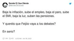 Feij&oacute;o no sabe debatir esos temas