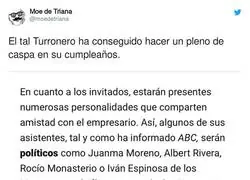 Mucha caspa por metro cuadrado