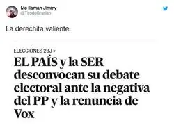 La derecha no se atreve a debatir