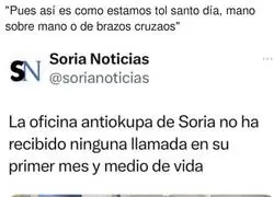 Poco trabajo en la oficina antiokupa de Soria