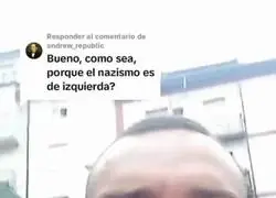 Este personaje expone el motivo por el que el nazismo es de izquierdas