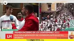 Un espectador se cuela en los San Fermines en TVE para gritar "Que te vote Txapote"