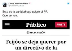 Feij&oacute;o no disimula en temas de Sanidad