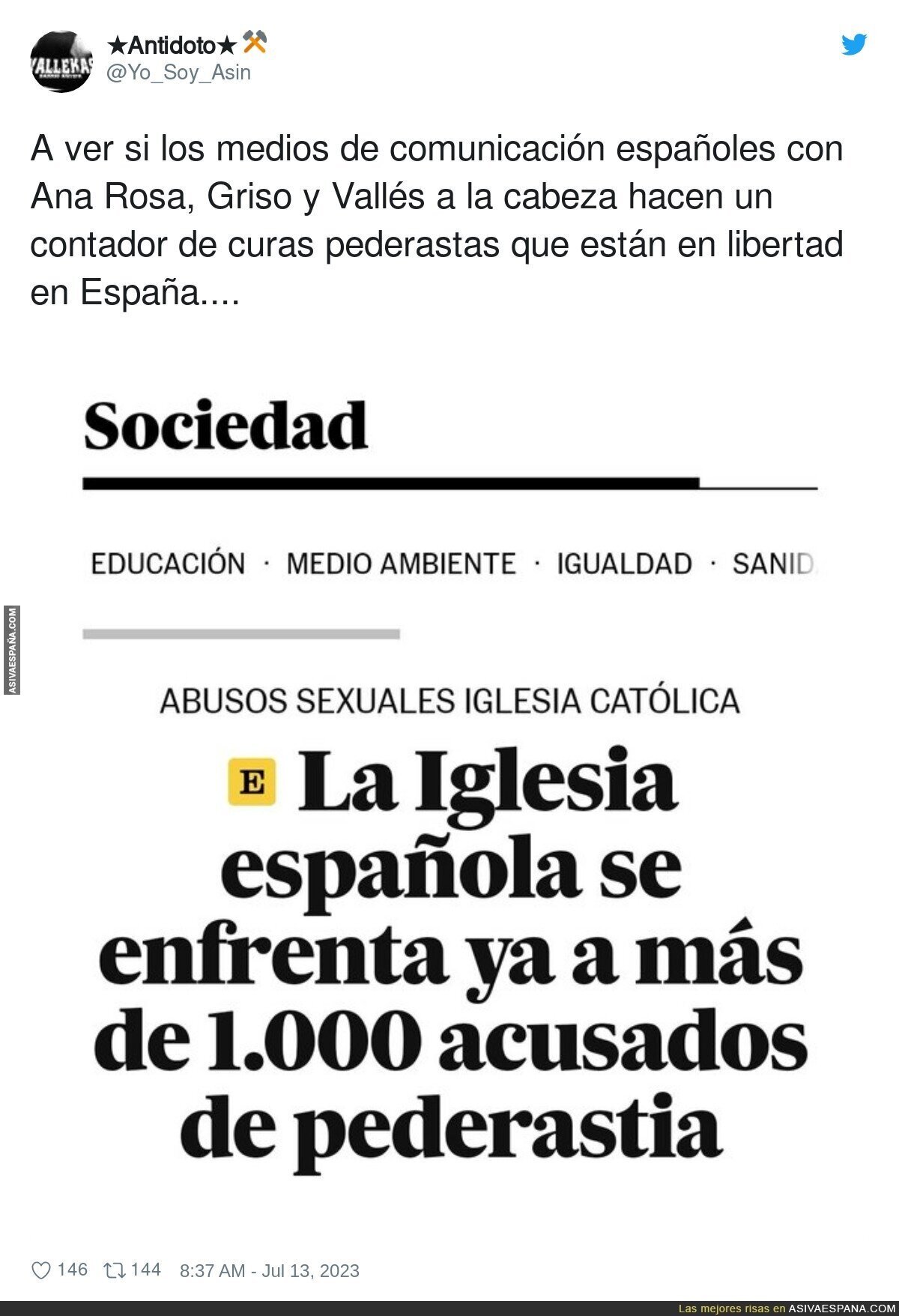 Noticias que no son portadas en España