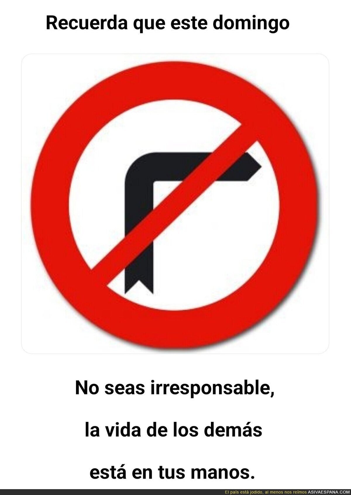 23J: Este domingo sé responsable
