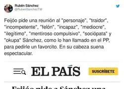 Feij&oacute;o ahora es amable con Pedro S&aacute;nchez