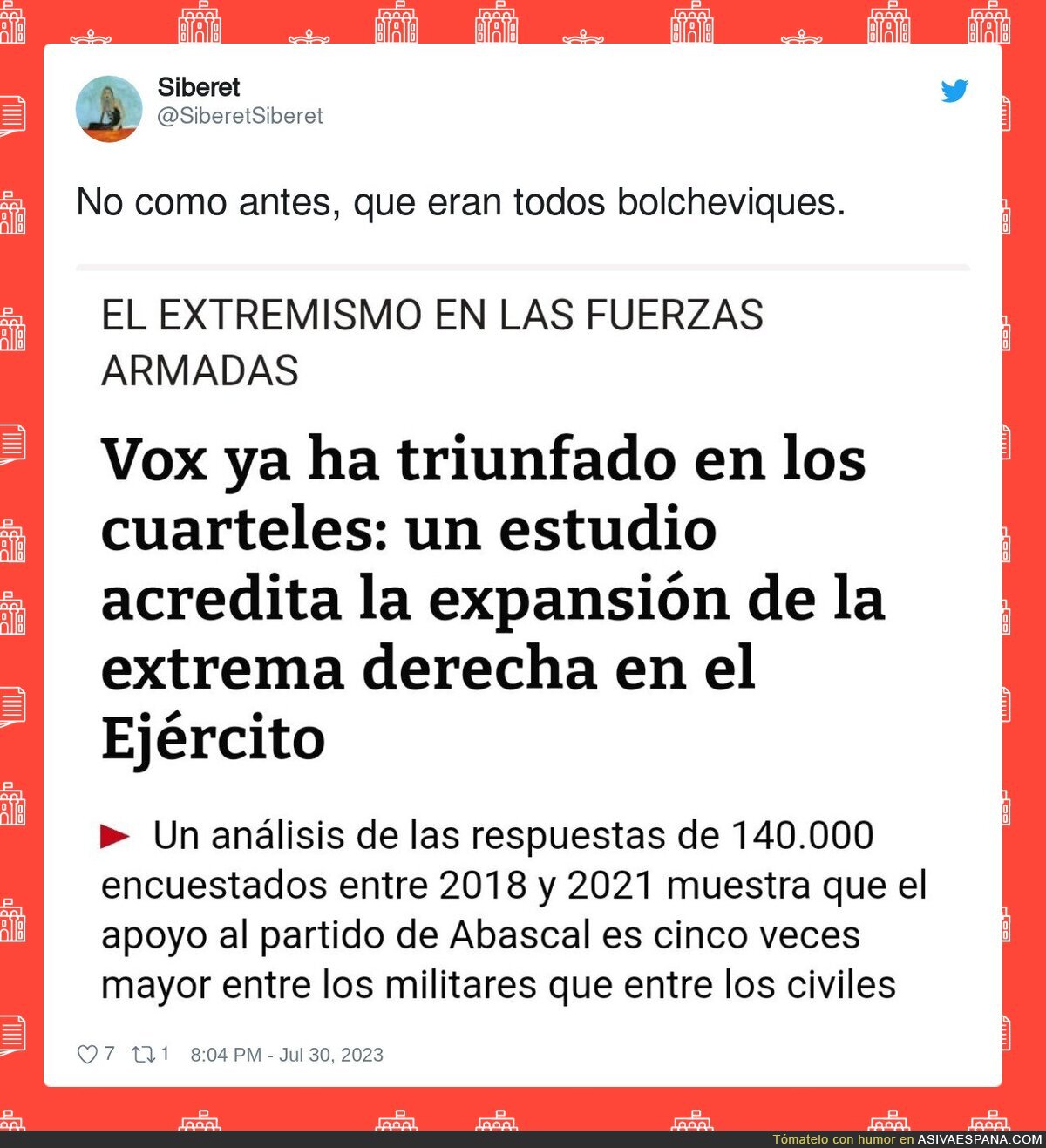La extrema derecha en en el ej&eacute;rcito
