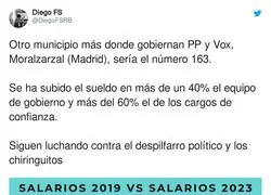 La derecha no puede parar de subirse los sueldos