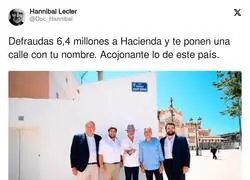 La calle dedicada a Carlos Herrera