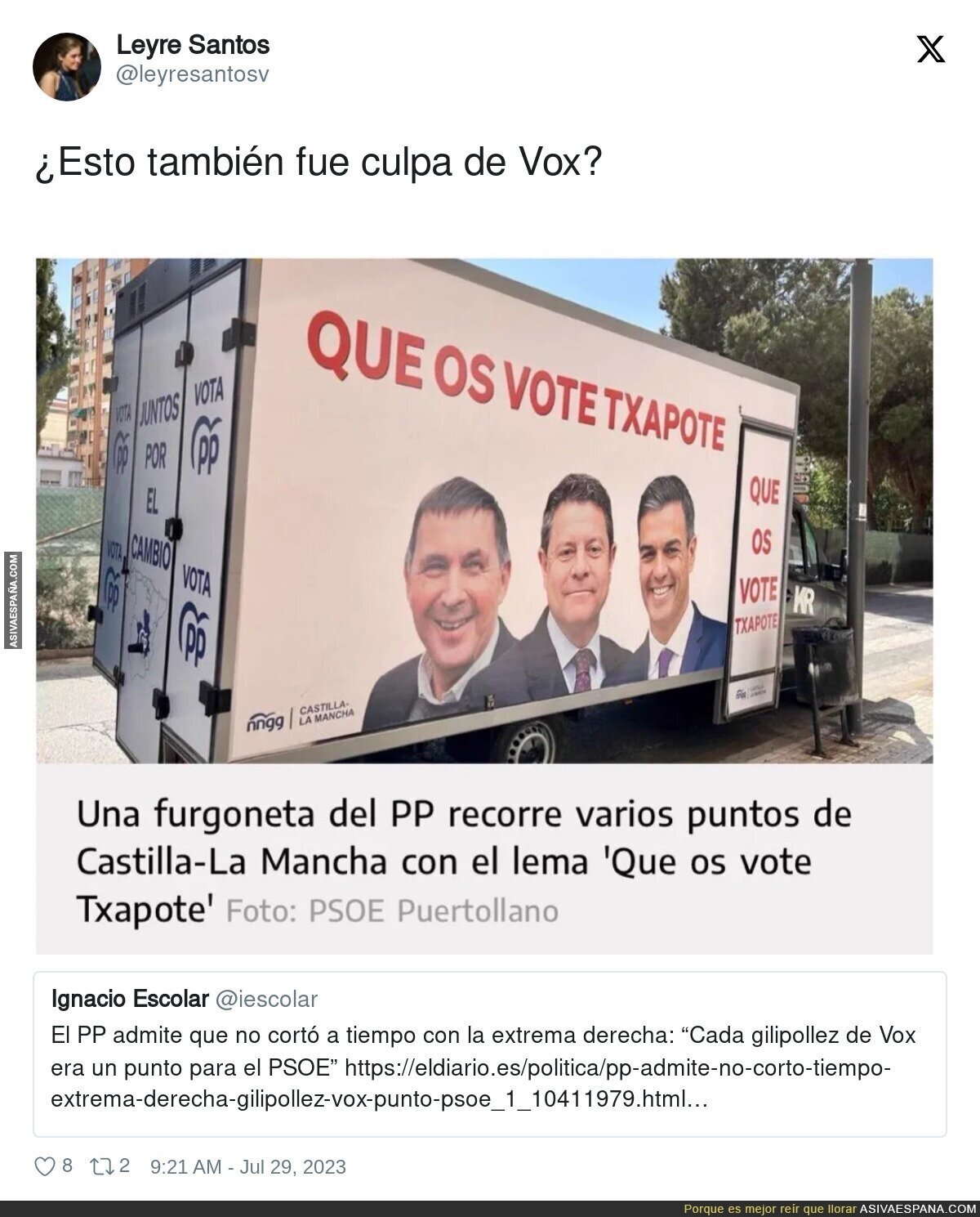 El PP tiene poco que culpar a VOX