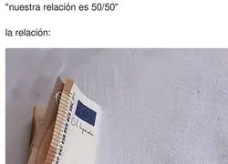 Una relaci&oacute;n 50/50