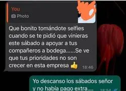 "O sea que si no te pagan no vas?? Es tu excusa??"