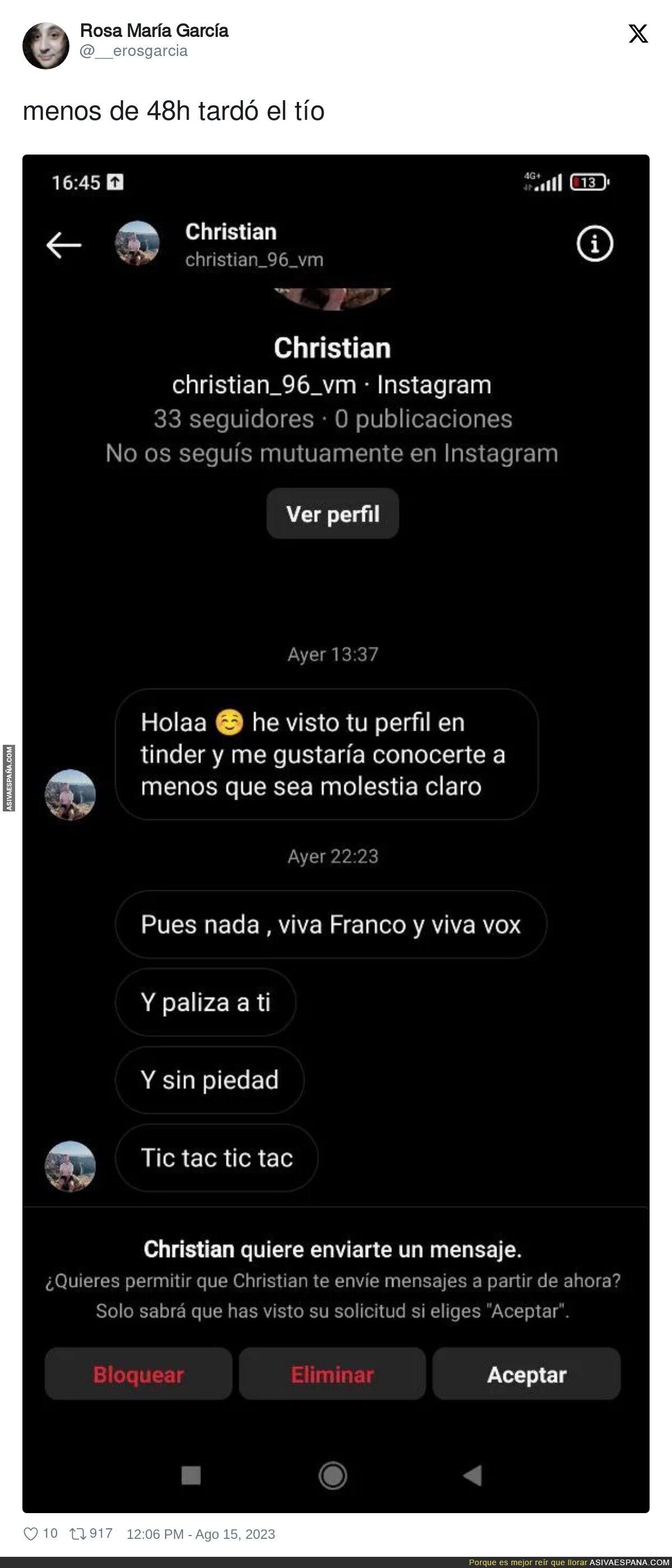 Poco rato para sacar la verdadera cara