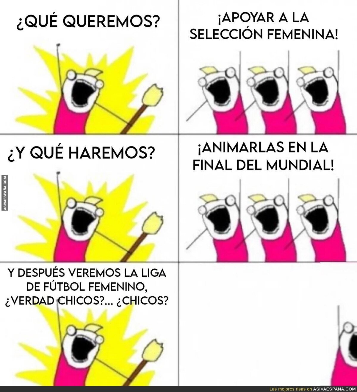 El fútbol femenino pasa a un segundo plano