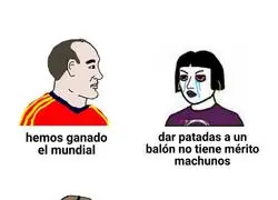 Ahora jugar a f&uacute;tbol si tiene m&eacute;rito