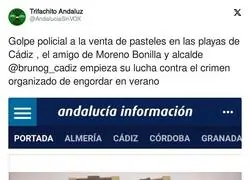 Golpe policial a la venta de pasteles en las playas de C&aacute;diz