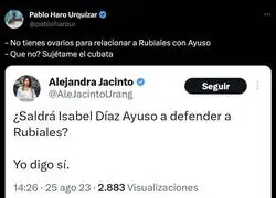 Ya son ganas de meter a Ayuso en cualquier cosa