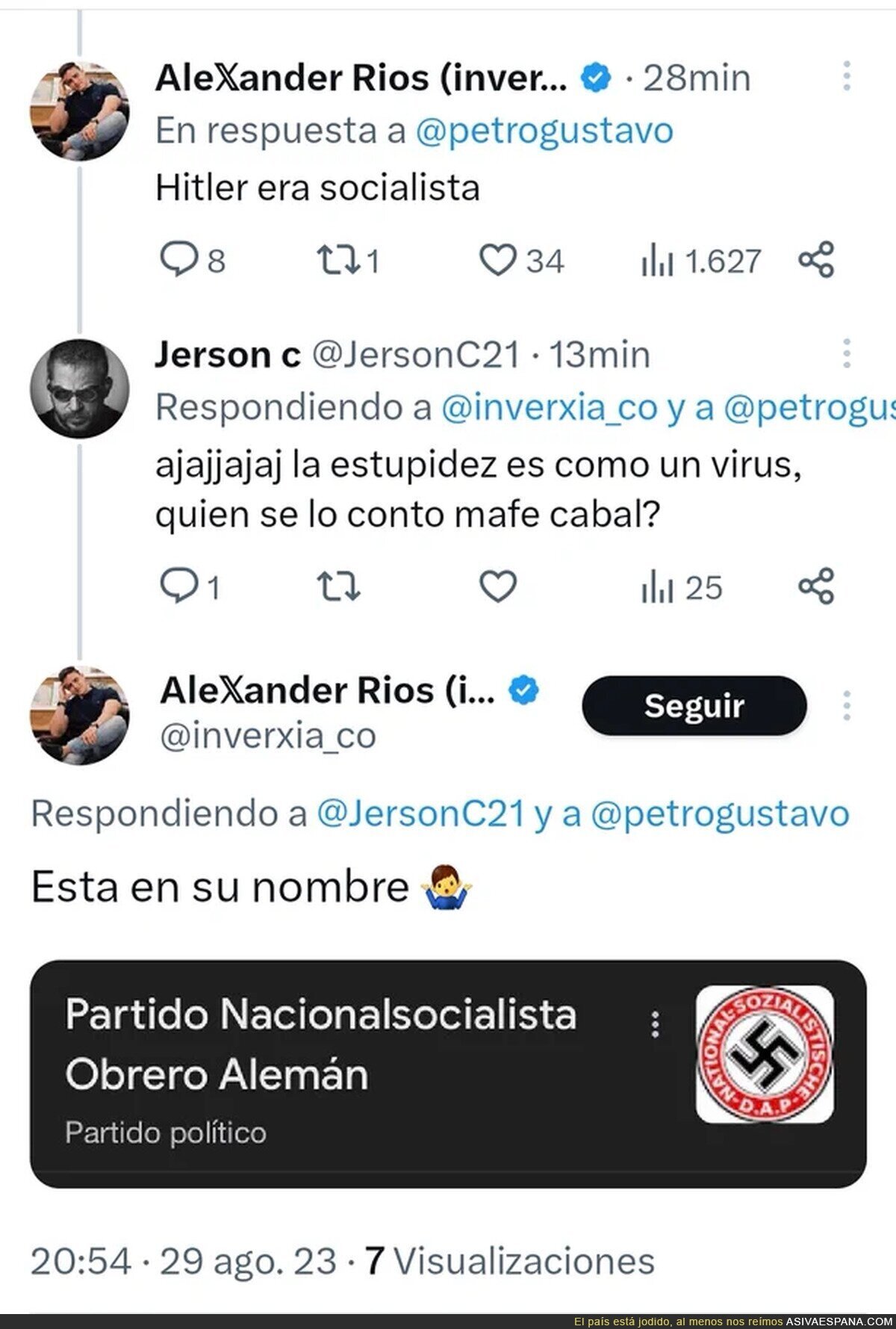 "Está en su nombre"