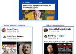 Ni un mes lleva Azc&oacute;n como presidente de Arag&oacute;n. Dos franquistas en Direcciones Generales.
