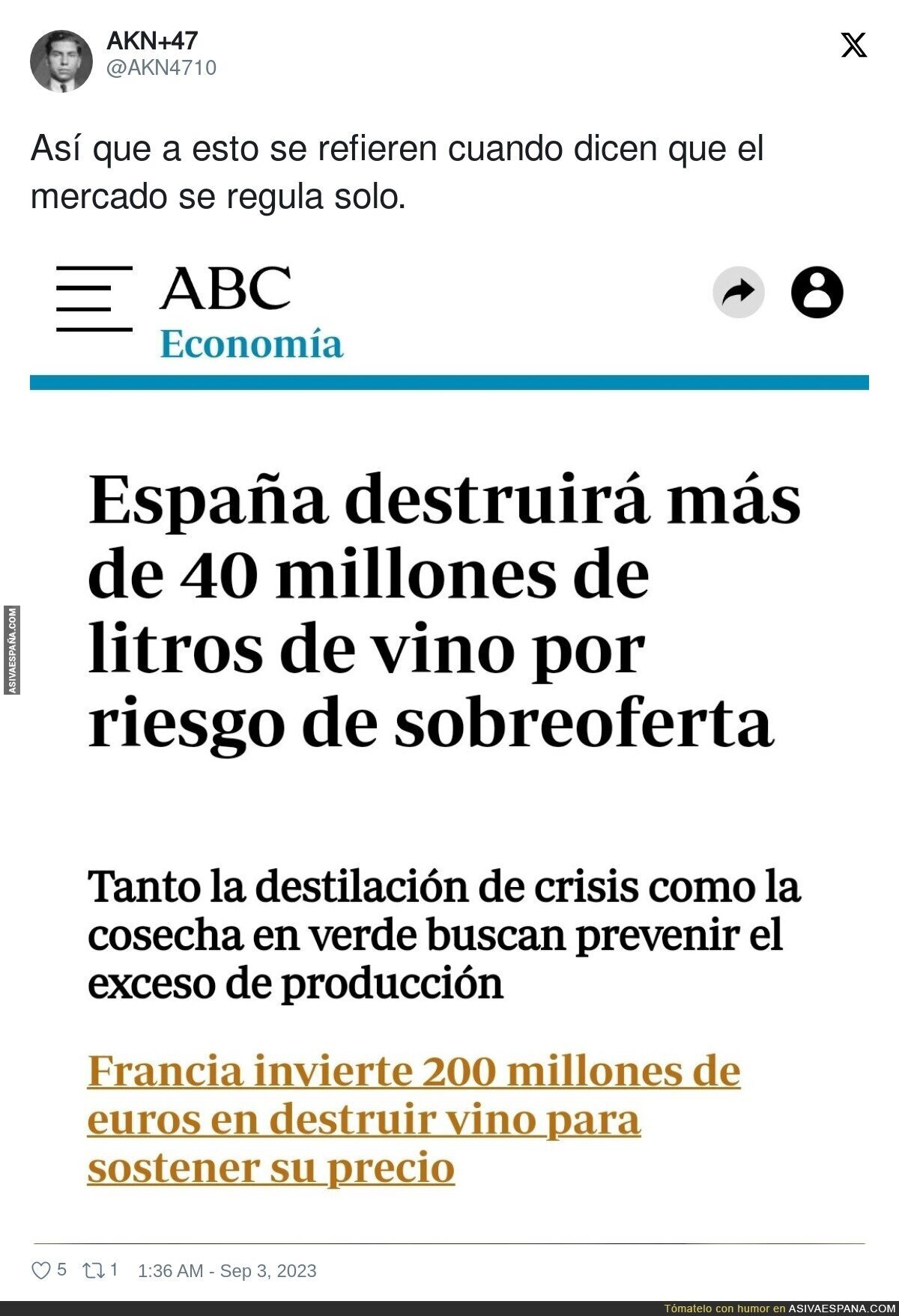 El mercado se regula solo