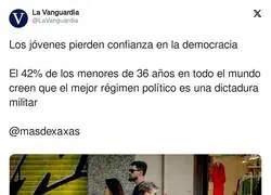 Los j&oacute;venes pierden confianza en la democracia