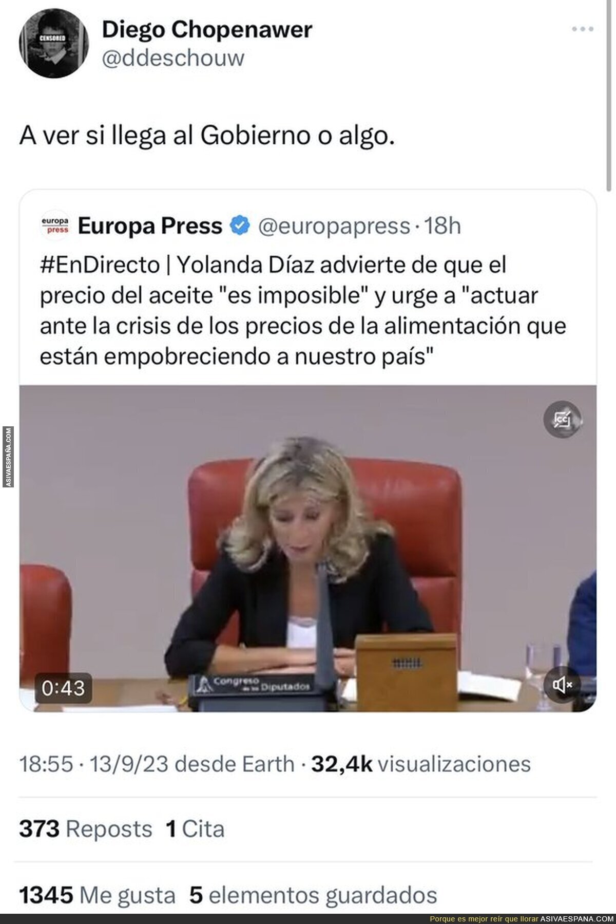 Una lástima que Yolanda Díaz no pueda arreglar esas cosas