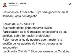 As&iacute; cedi&oacute; Aznar ante Pujol
