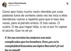 Arturo P&eacute;rez-Reverte y la complejidad de las mujeres