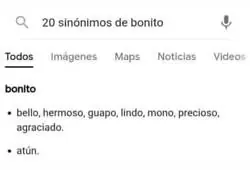 Sin&oacute;nimos de bonito