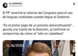 Feij&oacute;o sobre el uso de lenguas cooficiales