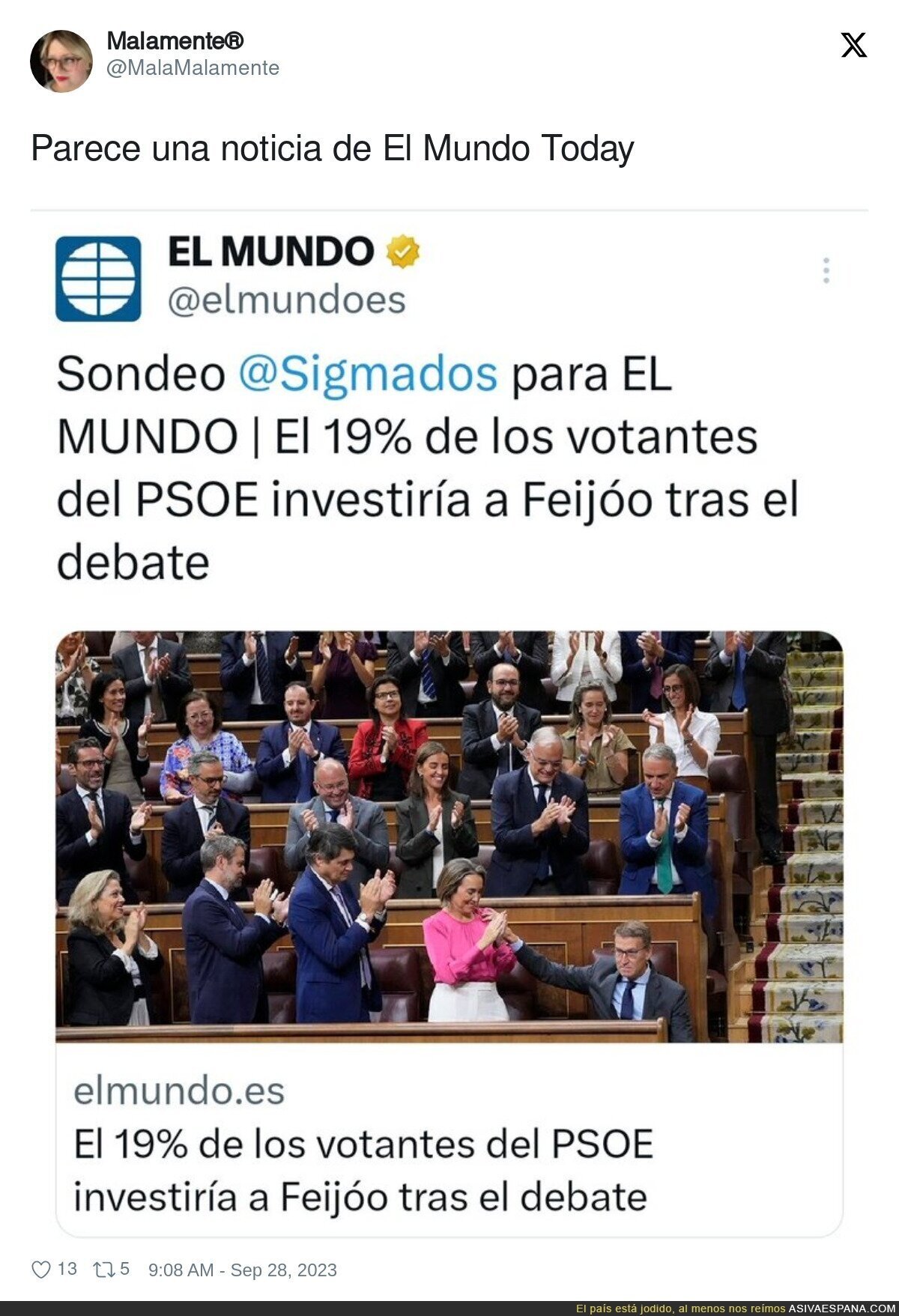 El sondeo de Sigmados que no se cree nadie