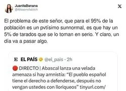 La amenaza de Santiago Abascal